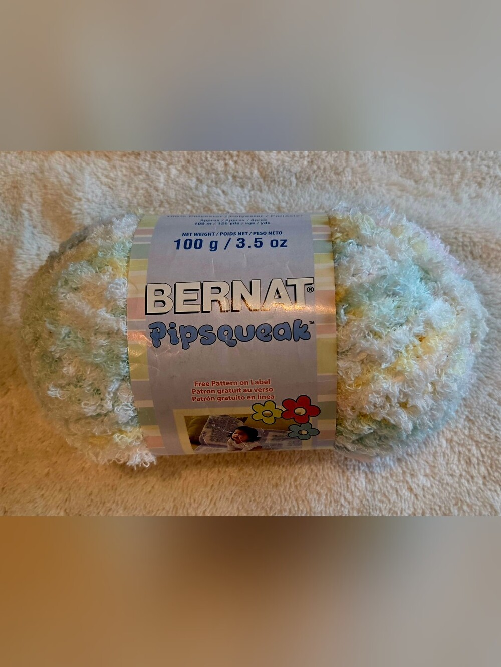 BERNAT PIPSQUEAK YARN SKEIN Baby Baby Print 3.5 Oz ( Only Sold In A Bundle Order